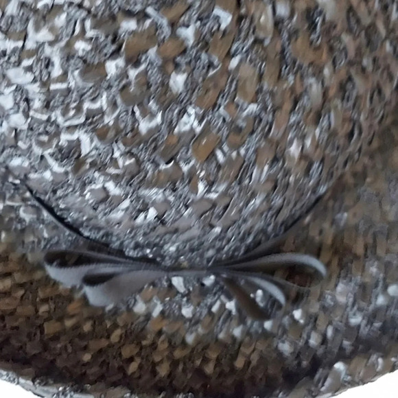 Vintage Quaker Maid Black Pink Large Brim Hat‎ with bow accent around band main image 5